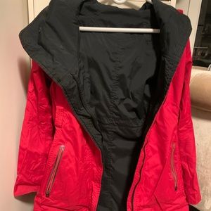 Small Red/Black reversible Lululemon Rain jacket